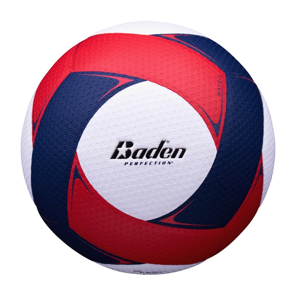 Matrix NFHS Textured Spin Track Volleyball in Red / White / Blue from Baden
