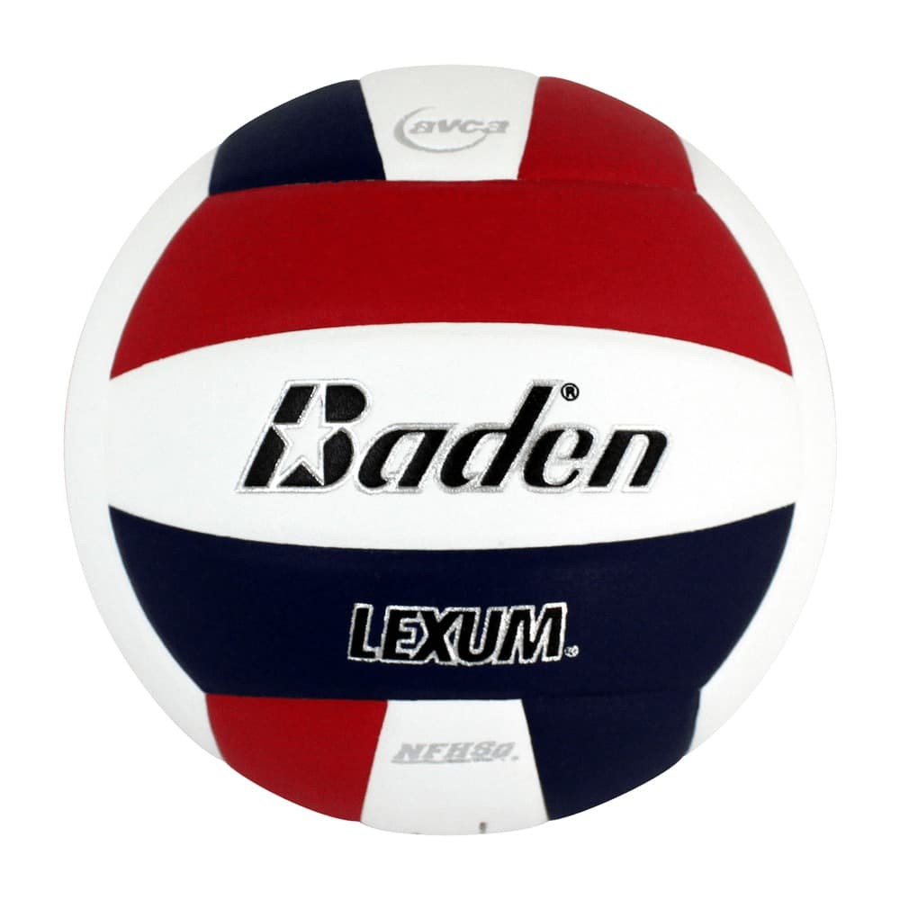Lexum Microfiber Volleyball NFHS Stamped in Red / Navy / White from Baden