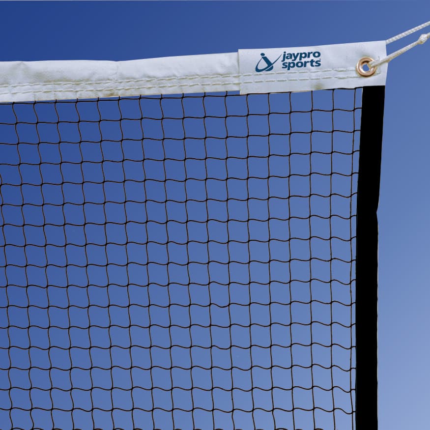 Badminton Replacement Net (210/12 Knotless Nylon Sq. Mesh) (21 ft.L x 30 in.H) (Black) from Jaypro Sports