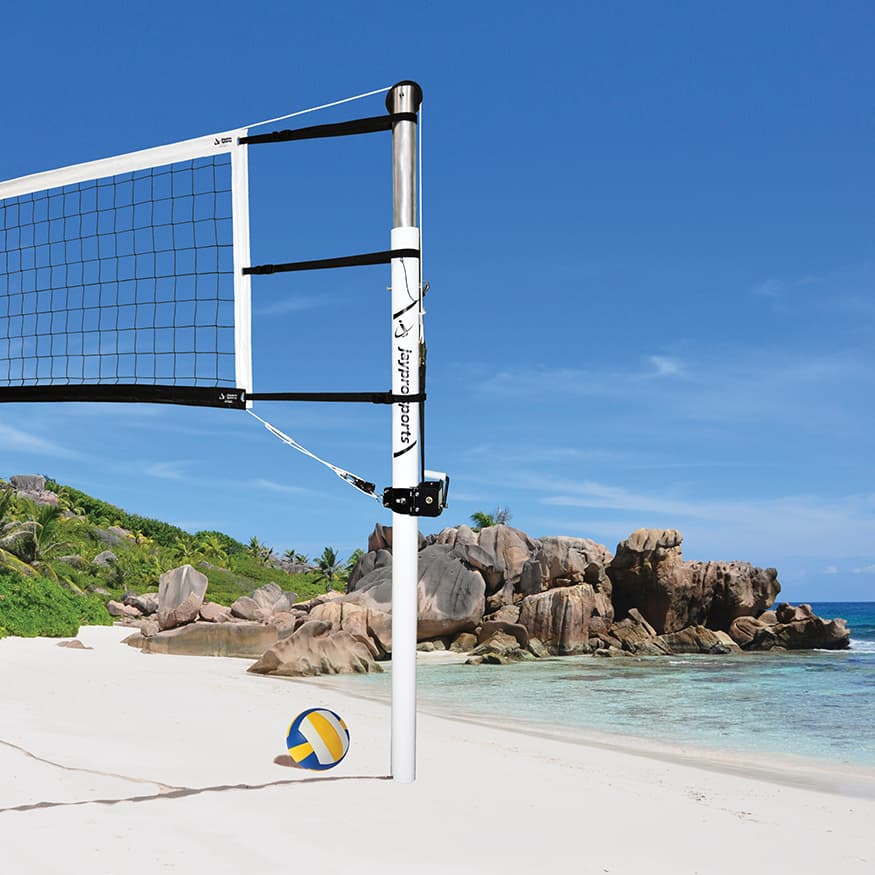 Beach Volleyball Upright (3-1/2 in. Ground Sleeve) - NFHS, NCAA, USVBA Compliant from Jaypro Sports