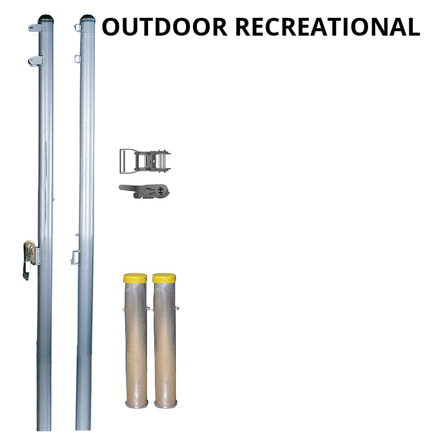 Recreational Outdoor Volleyball Uprights (2-3/8 in. Galvanized Steel Pole) from Jaypro Sports