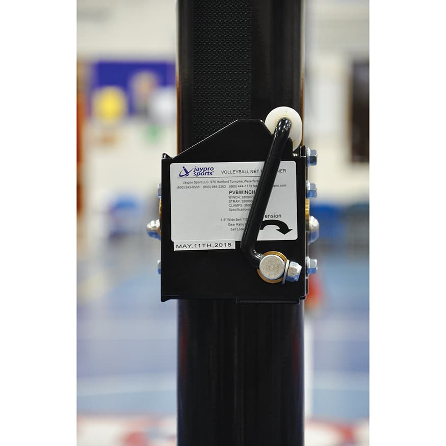 FeatherLite Volleyball Systems with custom graphics (2 in. (51mm) Floor Sleeve - Canadian) - NFHS, NCAA, USVBA Compliant from Jaypro Sports