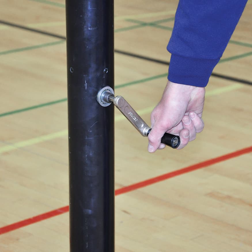 PowerLite Volleyball Uprights (3-1/2 in. Floor Sleeve) - NFHS, NCAA, USVBA Compliant from Jaypro Sports