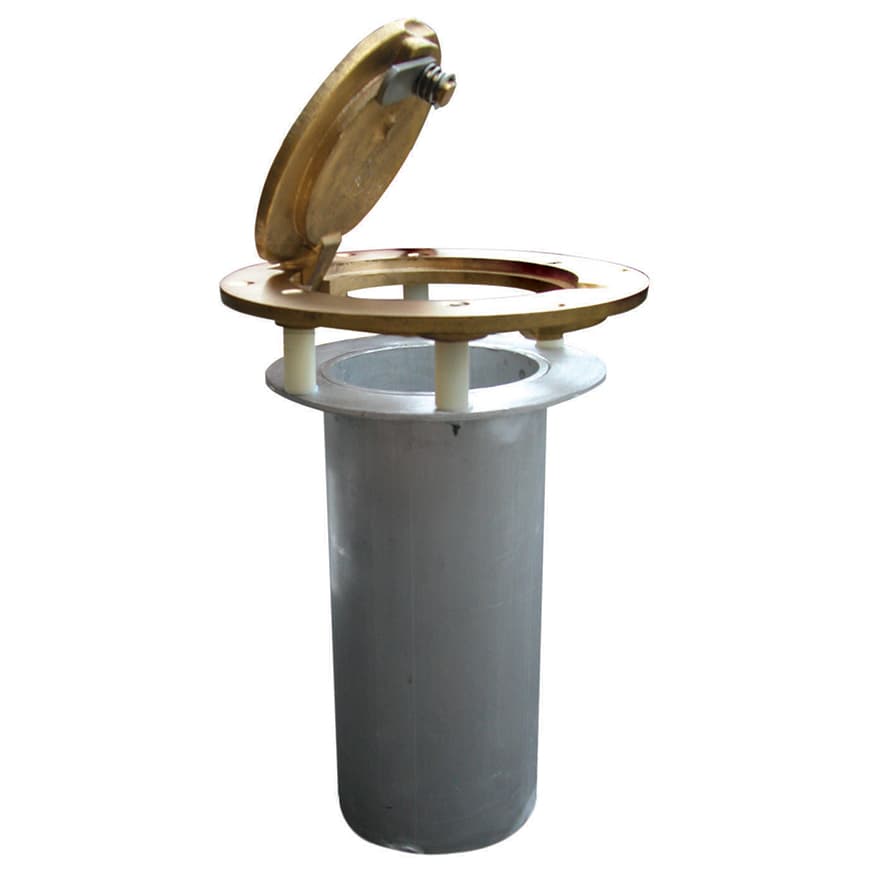 Floor Sleeves with Brass Cover (3-1/2 in. Upright) from Jaypro Sports