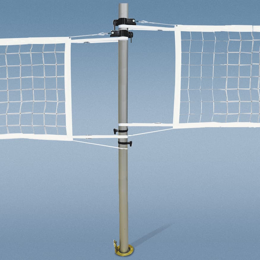 Multi-Sport Volleyball Net Center Upright System with Custom Graphics (3 in. Floor Sleeve) from Jaypro Sports