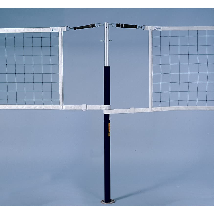 FeatherLite Volleyball Net Center Upright System with Custom Graphics (3 in. Floor Sleeve) - NFHS, NCAA, USVBA Compliant from Jaypro Sports
