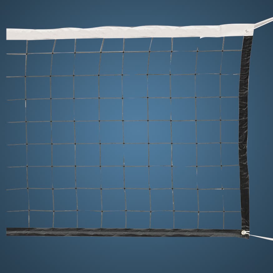 Volleyball Replacement Net with Rope Cable (2.5mm Nylon Mesh) (32 ft.L x 36 in.H) (Black) from Jaypro Sports
